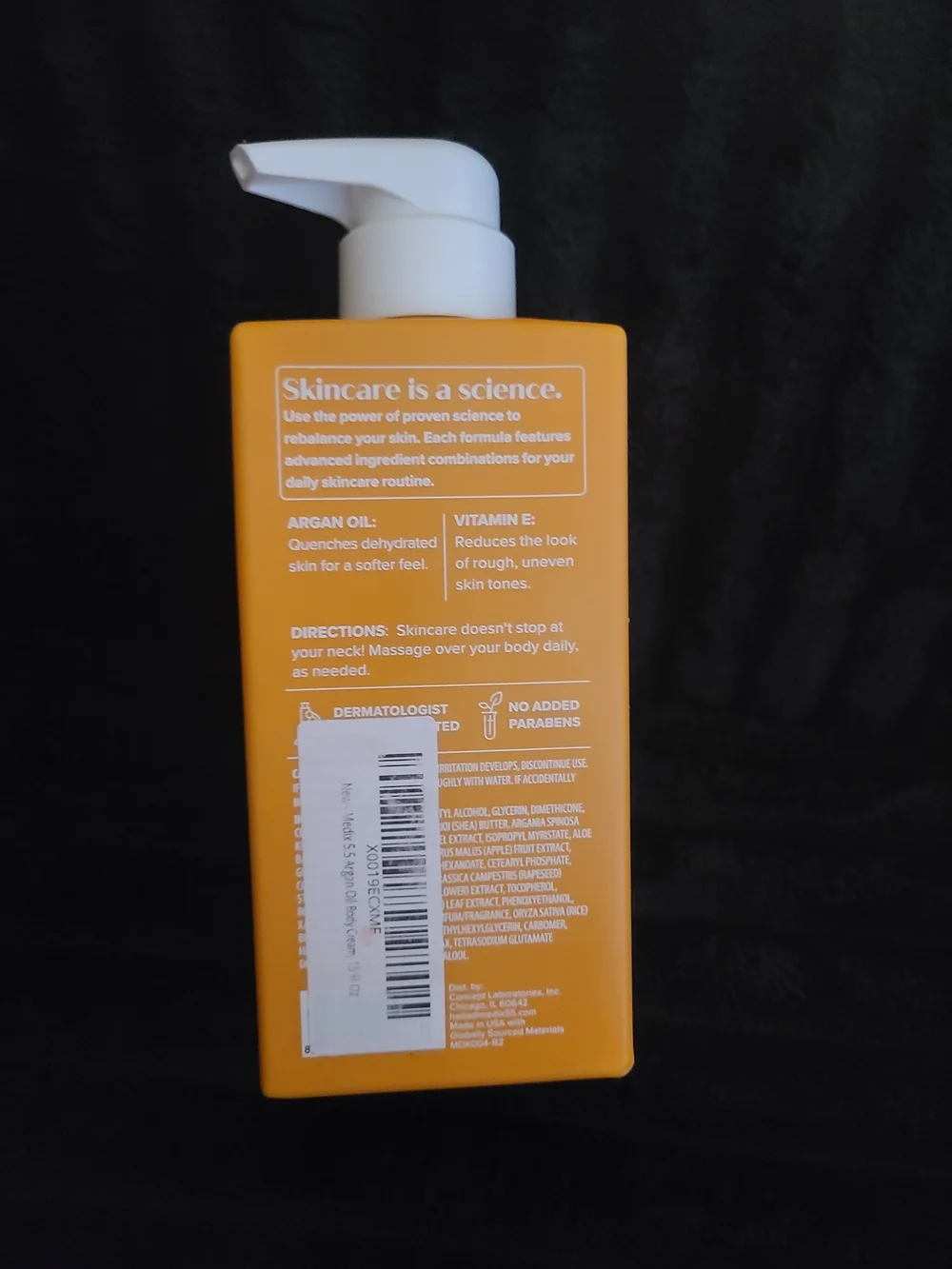 Medix 5.5 Argan Oil Cream + Vitamin E Anti Aging Skin Care Moisturizer Body Crea